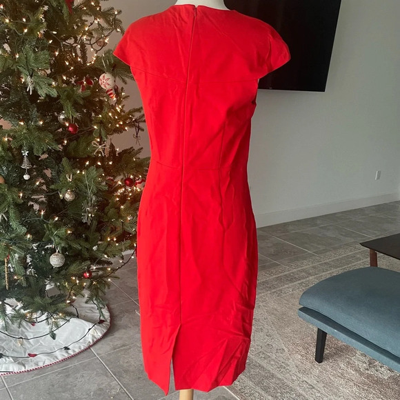 DIANE VON FURSTENBERG Red Pencil Dress Size 12 - Picture 2 of 10